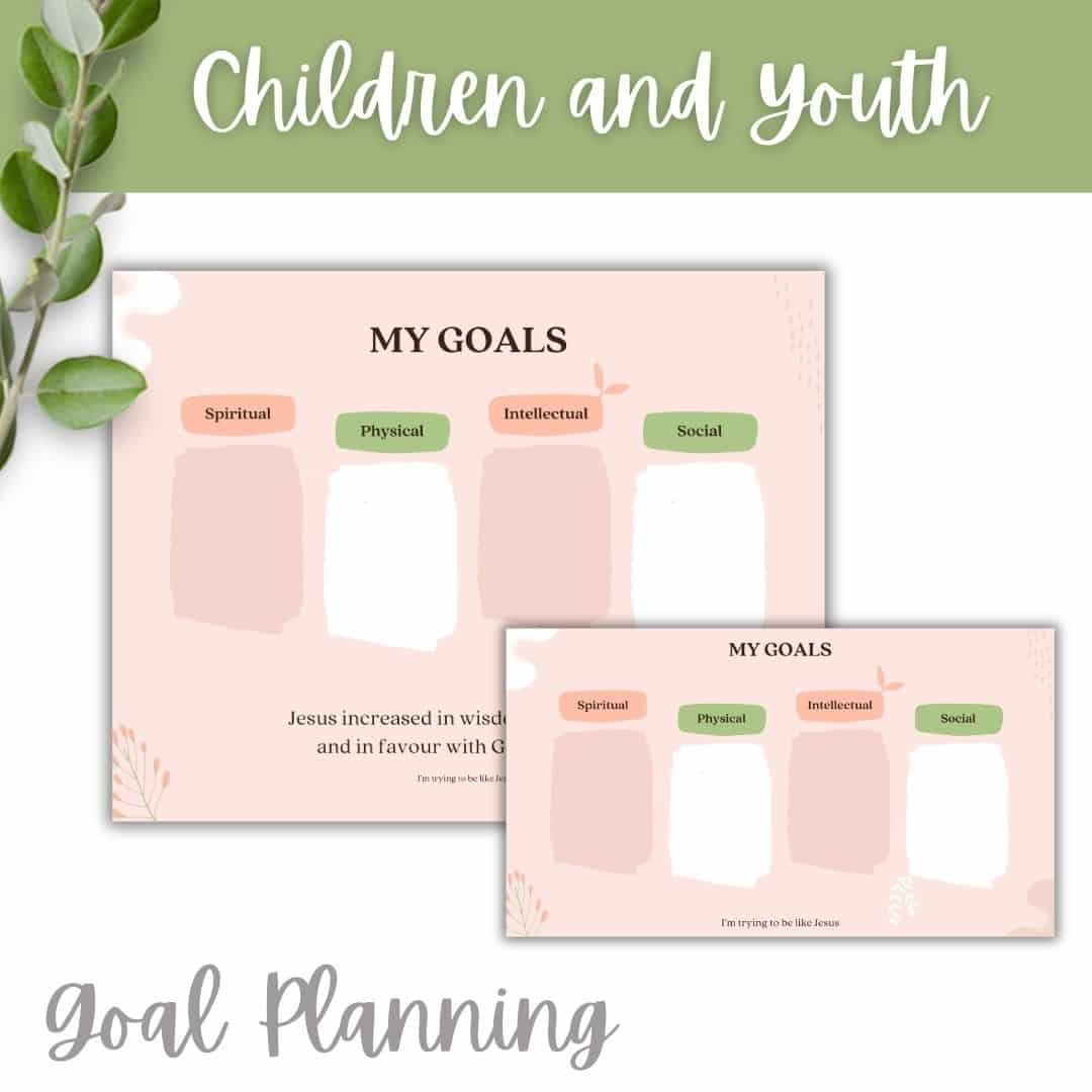Children and Youth Program Goal Setting LDS | Goal Planning for Youth and Primary Children and Adults Too!