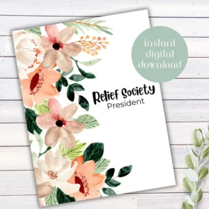Relief Society Binder Cover plus Bonus Divider Pages | Latter-day Saint