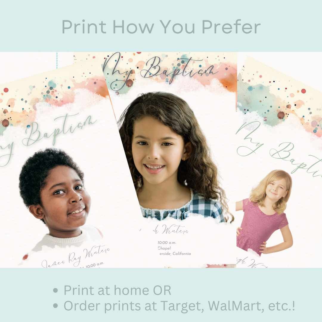 LDS Baptism Program Kit: Canva Template, Invite & Thank You Cards - Image 7