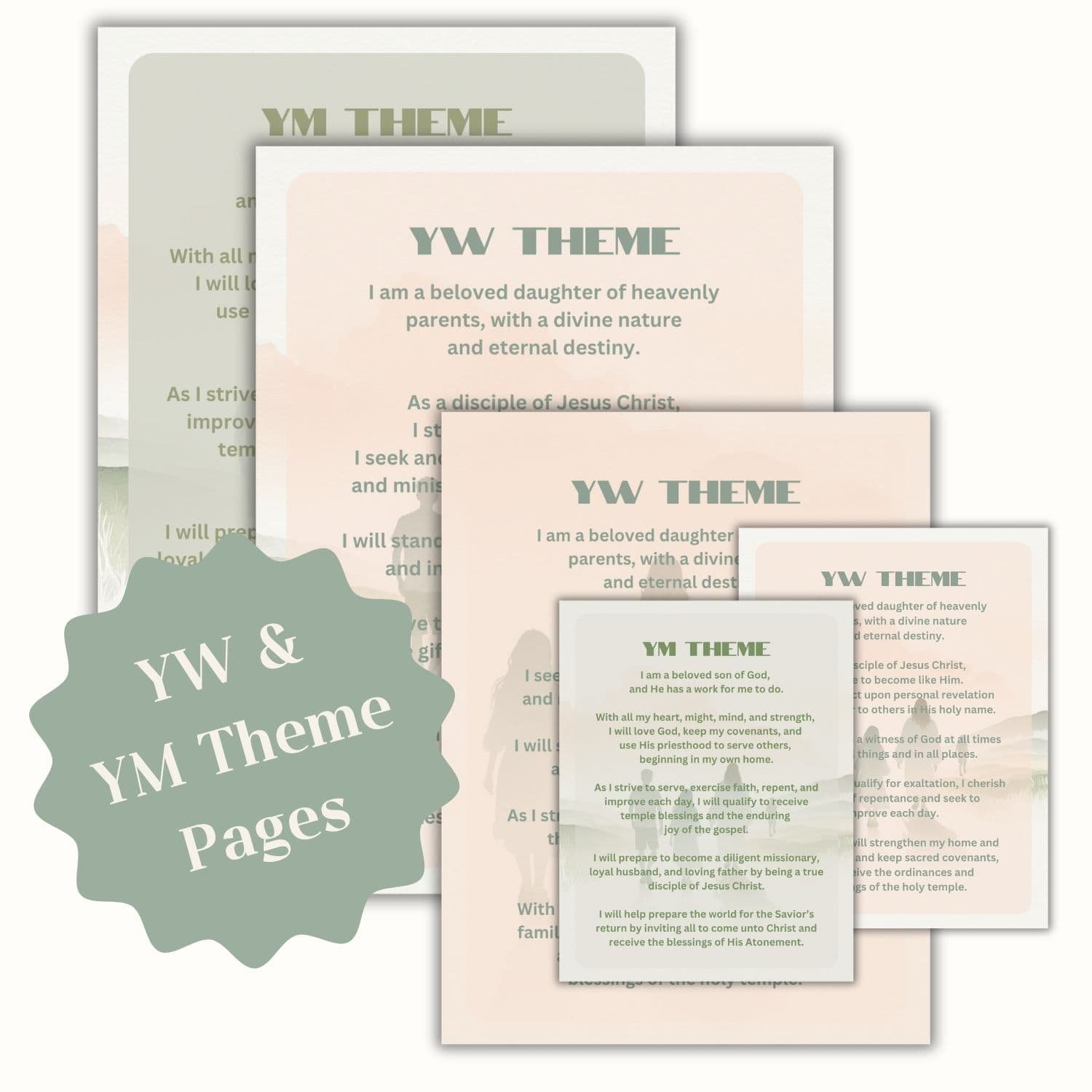 2026 Young Women Bulletin Board Mega Bundle | Walk with Me | LDS YM and YW - Image 2