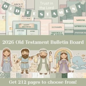 2026 Old Testament Bulletin Board - Primary, SS, RS, YM, YW, CFM