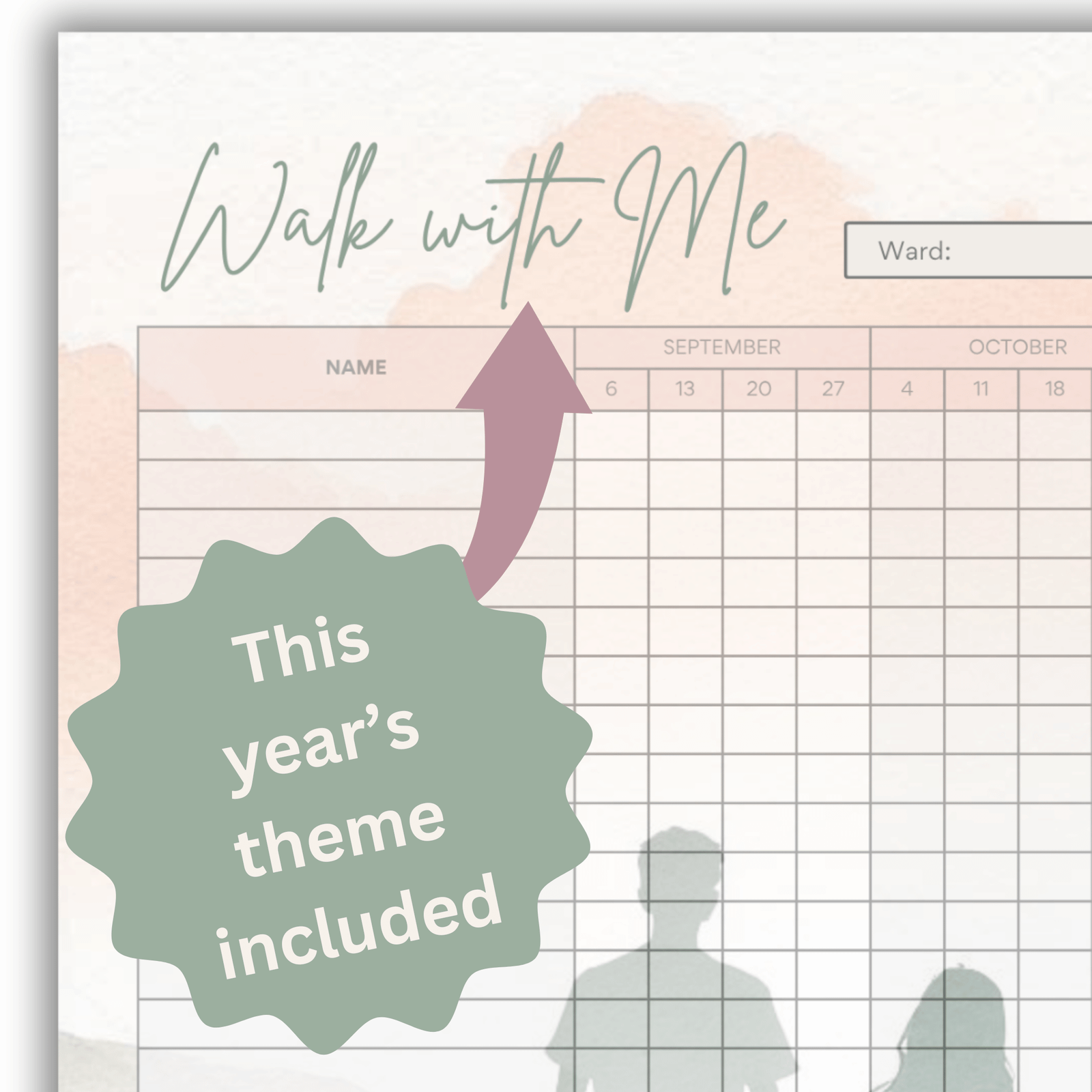 New Schedule YW Fall 2026 Attendance Roll Tracker | Church of Jesus Christ of Latter-day Saints | LDS YW Walk with Me - Image 2